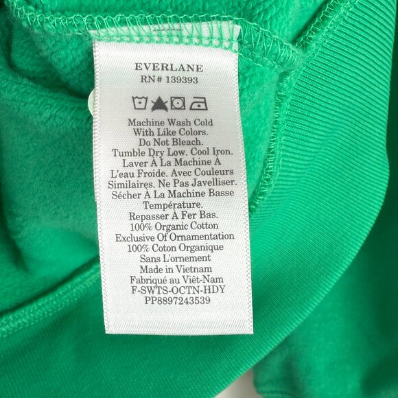 Everlane The Track Organic Cotton Popover Sweatshirt Hoodie Mint Green XXS - Picture 6 of 7